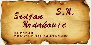 Srđan Mrdaković vizit kartica